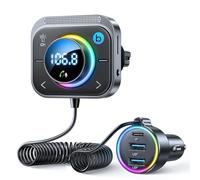 Joyroom Trasmitter FM per JR-CL18, 2X USB + USB-C, 30W (argento)