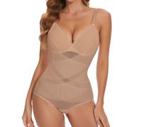 Joyshaper Shapewear Body modellante da donna con scollo a V e reggiseno, M