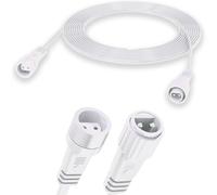 Joysing Cavo di prolunga per luci di Natale, 2 pin, 6 m, bianco, IP65, impermeabile, per tenda a rete ghiaccioli G40, luce natalizia