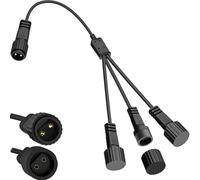 Joysing Connettore Luci Natale 2 Pin Splitter Per Luci Natalizie, 1 a 3 Connettore per Luci di Natale IP65 Impermeabile Connettori Cavo di Prolunga per Stringa Tende Catena Luminosa Interno Esterno