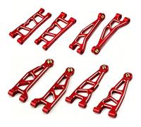 JOYSOG Braccio oscillante RC per Arrma 1/16 Mini kraton 3S Metallo anteriore e posteriore superiore inferiore Braccio Sospensione Kit (rosso)