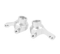 JOYSOG Coppa dello sterzo anteriore per Tamiya TT02B TT02BR TT-02B MS DF02 1/10 RC Auto Alluminio Anteriore Sterzo Blocchi Carrier (Argento)