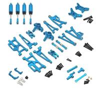 JOYSOG for Hyper Go 1/14 rc Parti Auto, Kit di Accessori in Metallo Anteriore e Posteriore Coppa sterzo Braccio oscillante Tirante Corpo Post Accessori (Blu)