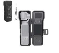 JOYSOG Pocket 4 Custodia in plastica per DJI Osmo Pocket 4 Gimbal Screen Lens Copertura protettiva Shell per slot di archiviazione del filtro (M & nero)