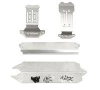 JOYSOG RC Telaio Armature Set per TRAXXAS 1/10 MAXX V2.0 Widemaxx Monster Truck-89086-4 RC Acciaio Inox Protezione Skid Plate Anti-Collision Guard Accessori