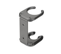 JOYSOG Supporto per asciugacapelli HD17/HD18, in metallo, per montaggio a parete, adesivo, organizer per asciugacapelli (grigio)