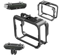 JOYSOG Telaio in alluminio gabbia per Insta360 Ace Pro Action Camera Custodia protettiva Cage con 2 Cold Shoe&Quick Release Pieghevole 1/4 "Staffa adattatore magnetico