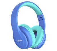 JoySpark Cuffie Bluetooth per bambini, leggere, senza fili, per bambini, volume limitato 85/94 dB, 60 ore di riproduzione, Bluetooth 5.3, cuffie over-ear per bambini con microfono integrato, blu