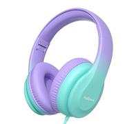 JoySpark Cuffie per bambini, cuffie sovrauricolari con cavo per bambini, volume limitato 85 dBA, cuffie stereo pieghevoli per bambini, jack da 3,5 mm per intrattenimento scolastico, viola sfumato