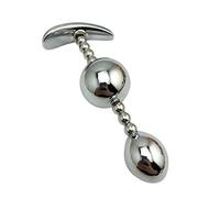 joysperous Plug anale in metallo Butt plug Perline anali in acciaio inossidabile - Plug vaginale flessibile SM for coppie - Giocattoli sessuali for uomini e donne