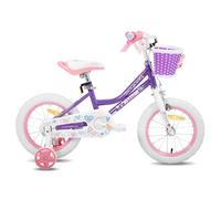 JOYSTAR 16 pollici bicicletta per bambini per ragazze di 4-7,16 pollici con ruote di supporto e cesto, viola