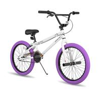 JOYSTAR Gemsbok Bicicletta BMX freestyle da 20 pollici per bambini dai 7 agli 11 anni, biciclette da 20 pollici per bambini, viola