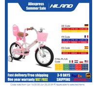 JOYSTAR Little Daisy Bicicletta per bambini per ragazze dai 2 ai 7 anni, Bici con sedile e stelle filanti per bici da bambola, Bici con bandiera e targa