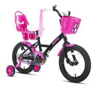 JOYSTAR Zinnia Bicicletta per bambini 14/16/20 pollici, per bambine da 2 a 11 anni, con ruote di supporto e Baket e stelle filanti