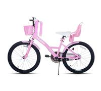 JOYSTAR Zinnia Bicicletta per bambini da 20 pollici per bambine da 8 a 11 anni, bicicletta da bambina da 20 pollici con ruote da allenamento, cestino e stelle filanti, rosa