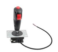 Joystick di volo a 8 vie Gioco Trigger Pulsante di fuoco superiore Alta sensibilità Pressione di molla morbida Viaggio lungo Nero Rosso Metallo Plastica Simulatore Macchine di