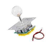 Joystick Illuminato Colorato a LED Commutabile per Giochi, Ritorno Al Centro a Molla Liscio per Tutti i Pannelli di Controllo, Microinterruttori Durevoli, 9,8 * 6,5 * 11 Cm, Sfera Trasparente