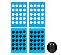Joysuelly 80 Pattini per mouse universali 6 mm PTFE migliorati per tappetino per mouse in vetro e tessuto, piedini rotondi per mouse in bianco e nero per scorrimento fluido e controllo preciso