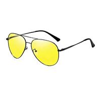 Joysuelly Occhiali da guida notturna polarizzati da uomo donna: occhiali da visione notturna per automobilisti con protezione UV400 e lenti gialle, occhiali da guida che migliorano il contrasto contro