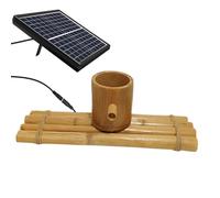 Joytar Kit Fontana Solare Giapponese in bambù, Elemento Decorativo per Giardino e Patio in Stile Zen, Fontana d'Acqua in bambù in Stile Feng Shui, Ideale per Giardino, Patio e laghetto.(50CM)