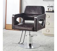 Joytar Poltrona da barbiere, poltrona da salone per lo styling, cuscino in spugna spessa, altezza regolabile, girevole a 360°, attrezzatura per parrucchiere, shampoo e spa(Brown)