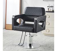 Joytar Poltrona da barbiere, poltrona da salone per lo styling, cuscino in spugna spessa, altezza regolabile, girevole a 360°, attrezzatura per parrucchiere, shampoo e spa(Black)