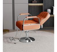Joytar Poltrona da salone, poltrona reclinabile per stilisti, schienale inclinabile di 160°, comodi cuscini spessi, attrezzatura per parrucchiere, shampoo e spa(Orange,A)