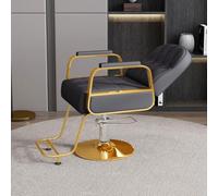 Joytar Poltrona da salone, poltrona reclinabile per stilisti, schienale inclinabile di 160°, comodi cuscini spessi, attrezzatura per parrucchiere, shampoo e spa(Black,B)