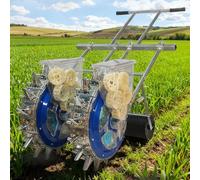 Joytar Seminatrice Manuale a Spinta per Giardino, con Rullo per Semina e Applicazione di Fertilizzante, con spaziatura tra Le File e tra Le Piante Regolabile, per Arachidi, Mais e Cotone.(6 Mouths)