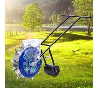 Joytar Seminatrice Manuale Seminatrice da Giardino a Spinta Manuale Rullo per Semina e applicatore di fertilizzanti Mozzi delle Ruote in Metallo Distanza tra Le Piante Regolabile(8-Hole)