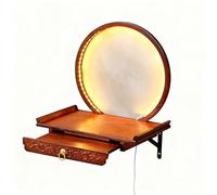 Joytar Tavolo Puja a parete con LED, tavolo altare per tempio domestico con piastra telescopica, supporto per statua di Buddha per sala studio, sala yoga(B,60cm)