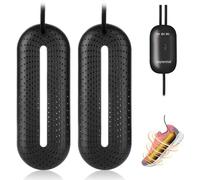 Joytential Asciugascarpe Elettrico Asciuga Scarponi da Sci, Asciuga Scarpe per Asciugare Le Scarpe Sudate ed Eliminare i Cattivi Odori, 3/6/9 Ore Timer Spegnimento Auto, Nero (Spina EU)