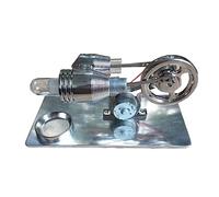 Joytopiaminds Kit modello motore Stirling, motore Stirling alimentato ad alcool preassemblato con generatore di luce a LED per esposizione di esperimenti di scienze fisiche
