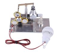 Joytopiaminds Kit modello motore Stirling, motore Stirling tipo bilanciamento ad alcol con giroscopio luminoso e misuratore di tensione per visualizzazione esperimenti di scienze fisiche
