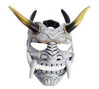 Joytopiaminds Maschera giapponese Hannya, maschera dipinta a mano in resina rossa per cosplay, Halloween e temi anime