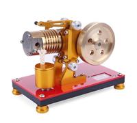 Joytopiaminds Modello di motore Stirling tipo fuoco, modello professionale in ottone puro, cilindro ad aria ad energia termica, motore Stirling per esperimenti scientifici e fisici
