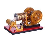 Joytopiaminds Modello di motore Stirling tipo fuoco, modello professionale in ottone puro, cilindro ad aria ad energia termica, motore Stirling per esperimenti scientifici e fisici
