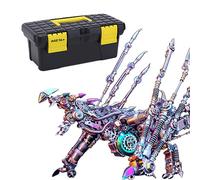 Joytopiaminds Puzzle 3D in metallo per adulti, 1390+PCS fai da te Steampunk meccanico intelligente modello drago con tubi luminosi colorati, decorazioni creative per casa o ufficio