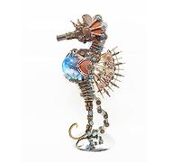 Joytopiaminds Puzzle 3D in metallo per adulti, 2100+PCS fai da te assemblare Steampunk modello cavalluccio marino lampada pianeta con luce LED a 16 colori controllata al tocco, decorazioni creative
