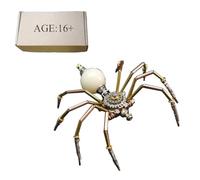 Joytopiaminds Puzzle 3D in metallo per adulti, 90 pezzi, kit di modelli meccanici Steampunk a ragno dal ventre rotondo, ornamento creativo da scrivania per casa e ufficio