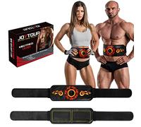 JOYTOUR Elettrostimolatore Muscolare Addominali - Elettrostimolatore Addominali con Pelle di Alta qualità, Rapido, Efficace ed Sicuro Cintura Elettrostimolatrice con Cinghia di Prolunga Extra, Rosso