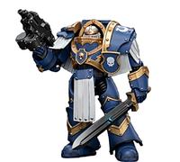 JOYTOY 1/18 Action Figure Warhammer 40k Ultramarines Cataphractii Terminator Squad Sergente con Power Sword Pre-Order 5.3" Regali da collezione, Giocattoli per bambini 15+ e adulti