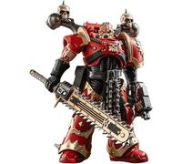 JOYTOY 1/18 Statuetta giocattolo Warhammer 40,000, World Eaters Khorne Berzerker with Eviscerator Chainsword, 13cm Figura da collezione,15 anni e più, La scelta perfetta per fan e collezionisti