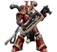 JOYTOY 1/18 Statuetta giocattolo Warhammer 40,000, World Eaters Khorne Berzerker with Eviscerator Chainaxe, 13cm Figura da collezione,15 anni e più, La scelta perfetta per fan e collezionisti
