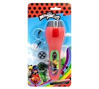 Joytoy 21736 - Miraculous torcia con proiezione con 4 motivi diversi blisterato 13x5,5x25 cm