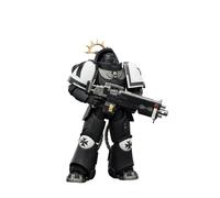 JOYTOY Action figure Warhammer 1:18, Game Edition Black Templars Heavy Intercessor con Heavy Bolt Rifle e Pistola Bolt, 12 cm di altezza, kit di costruzione per action figure da collezione