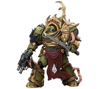 JOYTOY Death Guard Warhammer 40k 1/18 Action Figure Death Guard Blightlord Terminator 3 con Combi-Bolter e Lama Bubotica Regali da collezione, Giocattoli per bambini dai 15 anni in su e adulti 12,2 cm