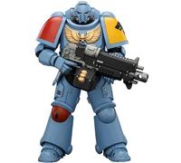 JOYTOY Space Wolves Warhammer 40K 1/18 Action Figure Space Wolves Intercessor con fucile bullone, pistola bullone e spada a catena da 12 cm modello da collezione Regali di compleanno Modello serie