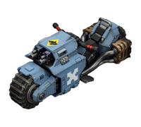 JOYTOY Space Wolves Warhammer 40k 1/18 Action Figure Space Wolves Raider-Pattern Combat Bike con fucili a bullone gemellato regali da collezione, giocattoli per bambini dai 15 anni in su e adulti