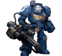 JOYTOY Ultramarines Terminator Squad Warhammer 40K 1/18 Action Figure Ultramarines Terminator Squad Terminator con cannone d'assalto Modello da collezione Regali di compleanno Modello Warhammer Series